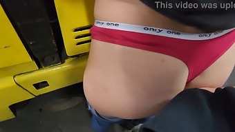 A Seductive Office Colleague Receives A Spanking And Penetration On A Forklift During Work, Resulting In A Moist Creampie