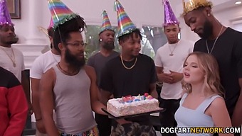 Coco Lovelock'S Birthday Surprise With Twelve Black Dicks