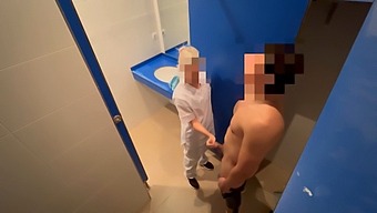 Masturbation And Blowjob In The Gym Toilet