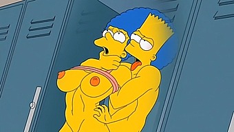 Marge, Người Vợ Nội Trợ Ngực Bự, Trải Nghiệm Niềm Vui Mãnh Liệt Khi Cô Ấy Nhận Được Một Cú Xuất Tinh Trong Tất Cả Lỗ Của Mình